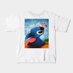 stitch butterfly Kids T-Shirt